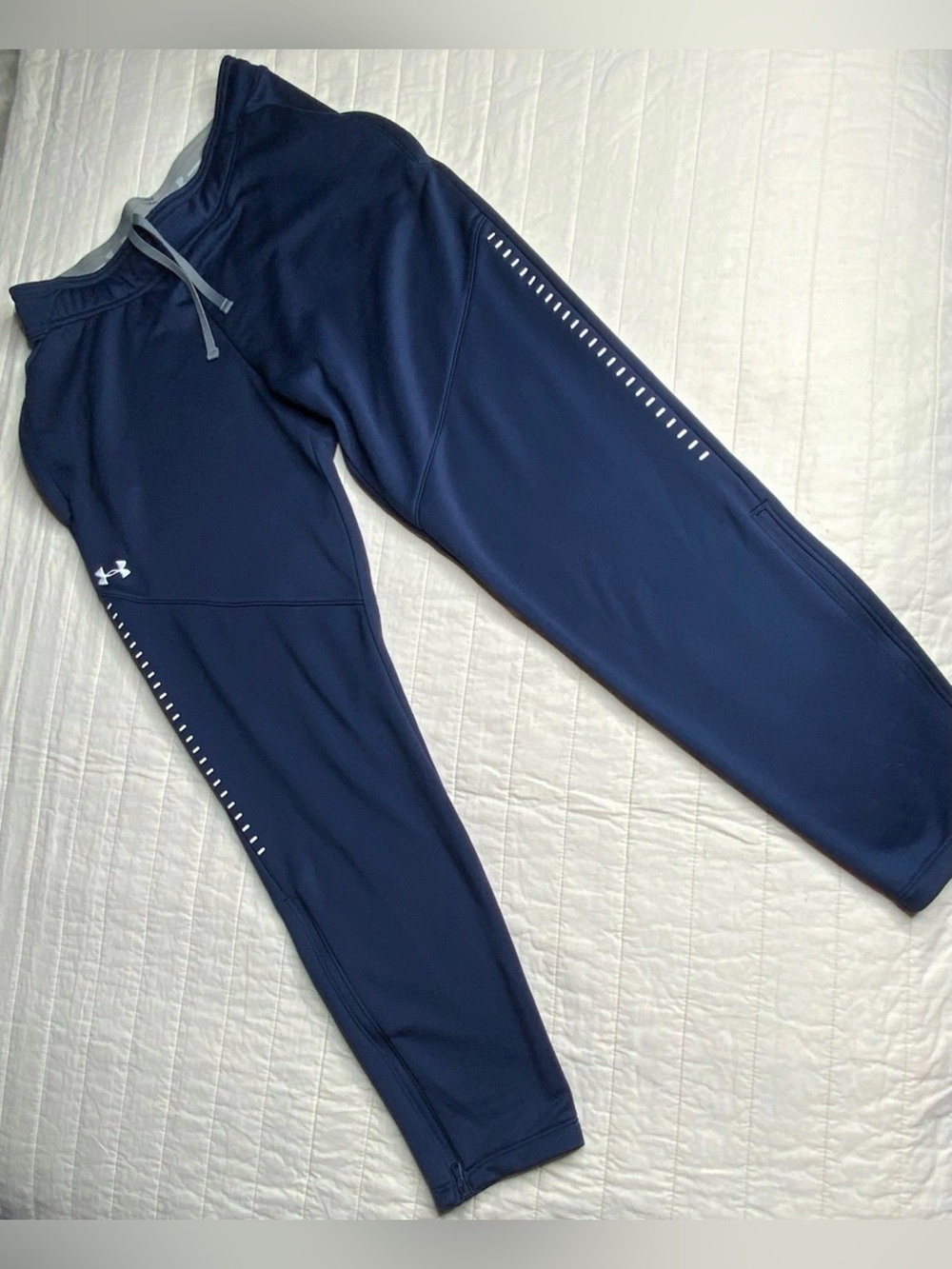Under Armour ColdGear Hybrid Warm Up Pants Navy Medium